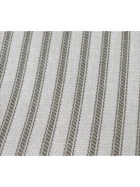 Striped Cotton Fabric 19" x 55" Neutral White & Beige Sewing Crafting